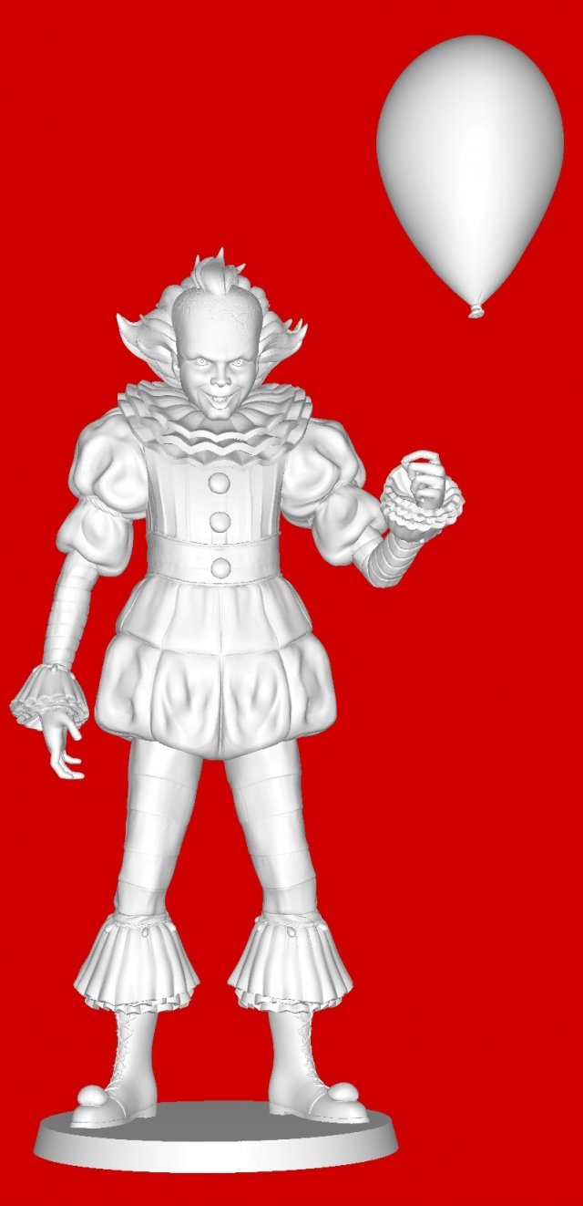 Pennywise Modèles 3D en vedette .c4d .max .obj .3ds .fbx .stl .blend 