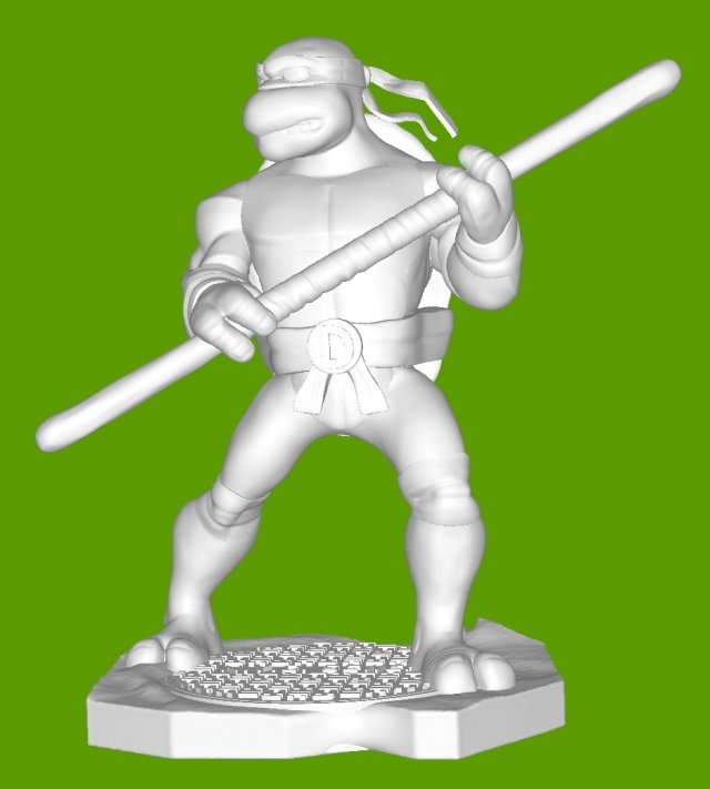 Donatelo 3D Baskı Modeli .c4d .max .obj .3ds .fbx .stl .blend 