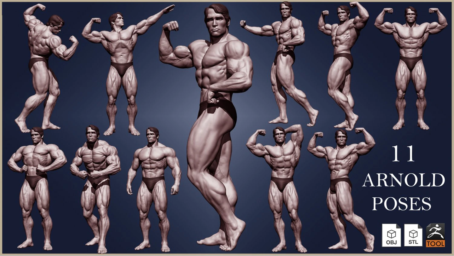 Arnold Schwarzenegger 3D Print Model .c4d .max .obj .3ds .fbx .stl .blend