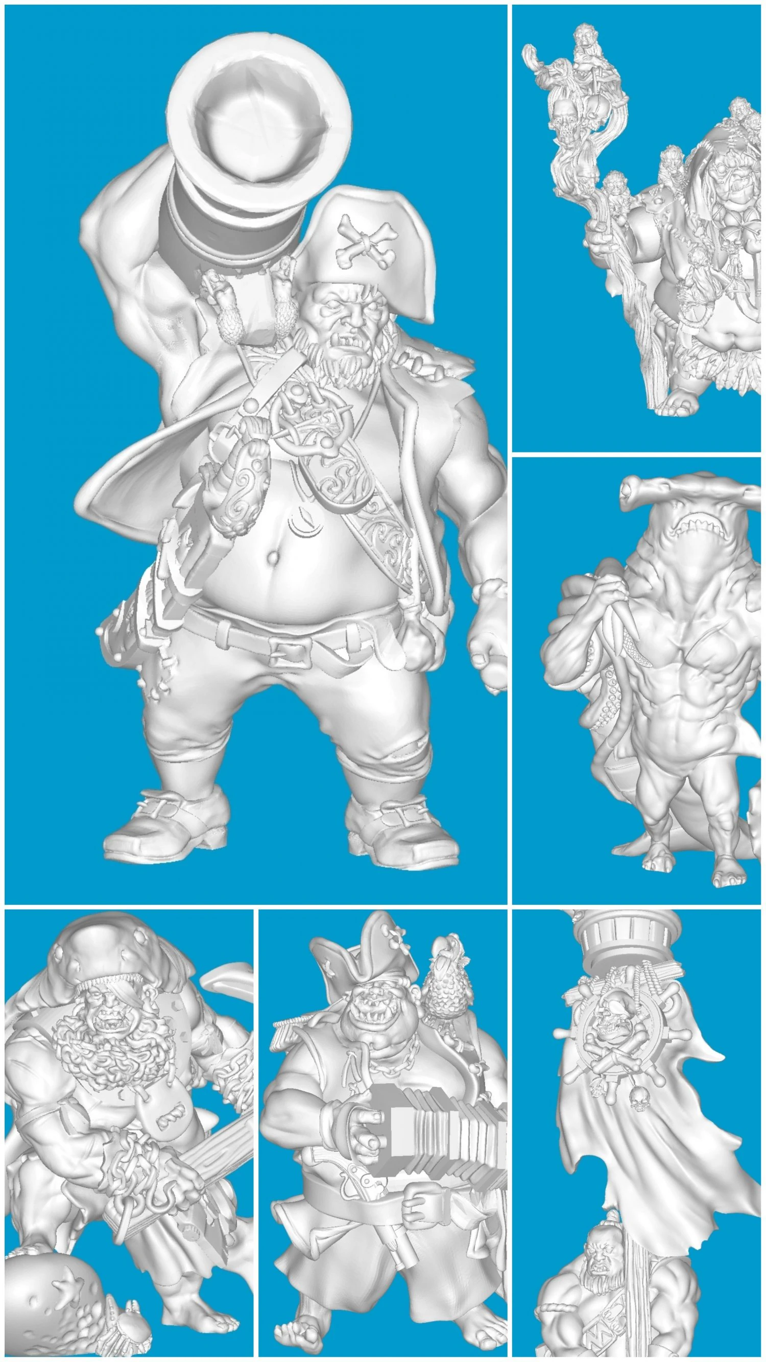 Ogres 3D Print Model .c4d .max .obj .3ds .fbx .stl .blend 