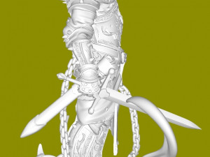 Skeleton Warrior 3D-printmodel