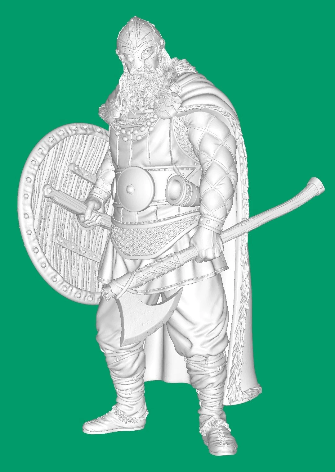Viking Padded Warrior 3D Print Model .c4d .max .obj .3ds .fbx .stl .blend 