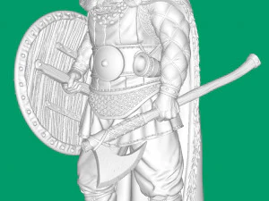 Wikinger gepolsterter Krieger 3D Druckmodell