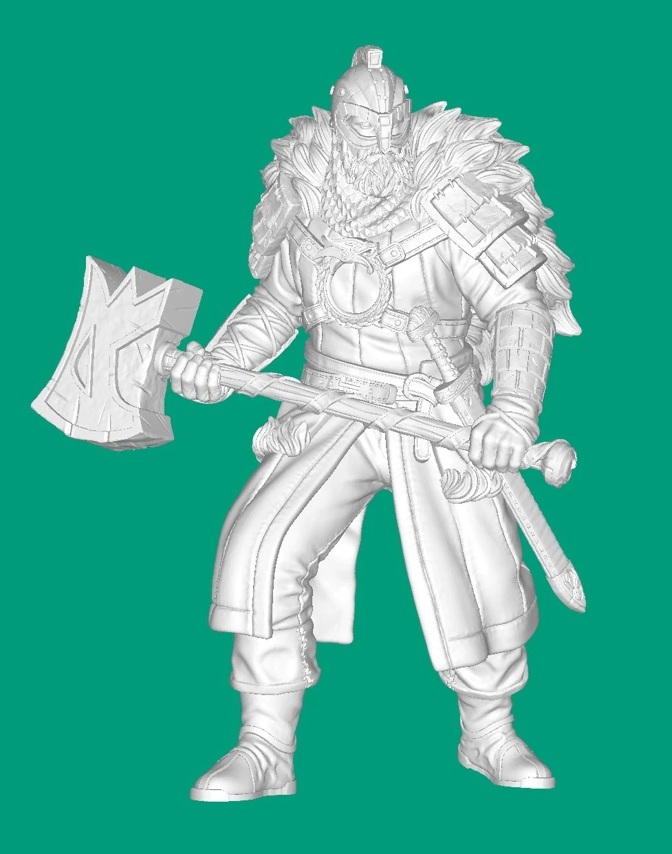 Vikings berserker 3D Print Model .c4d .max .obj .3ds .fbx .stl .blend 