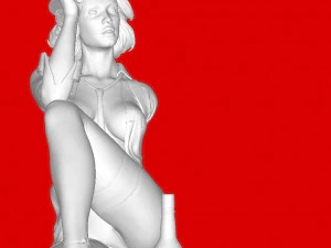 Pose sentada noir Modelo de Impressão 3D