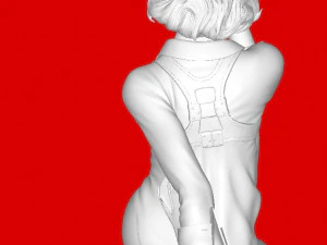 느와르 앉아있는 자세 3D 프린트 모델