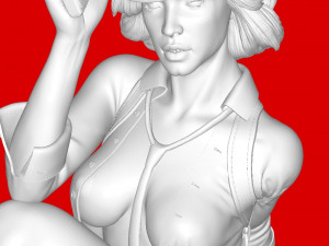 Noir Sitting Pose 3D Baskı Modeli