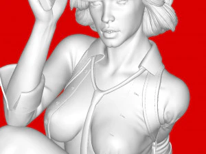 느와르 앉아있는 자세 3D 프린트 모델