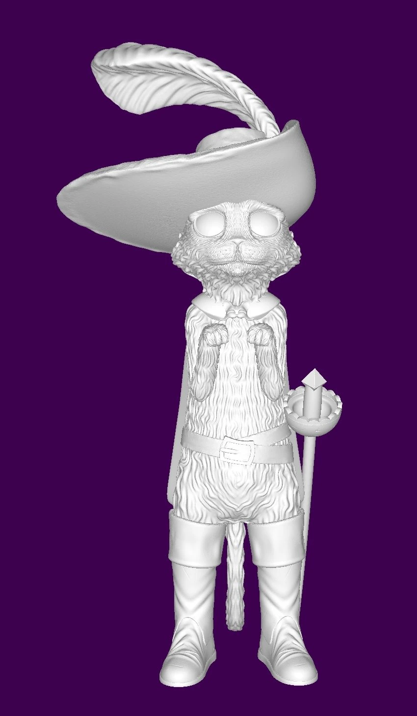 Puss in Boots 3D Print Model .c4d .max .obj .3ds .fbx .stl .blend 