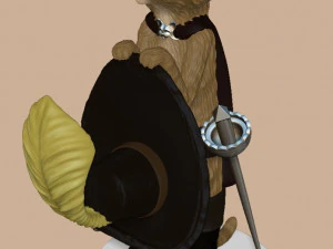 Puss in Boots 3D Print Model