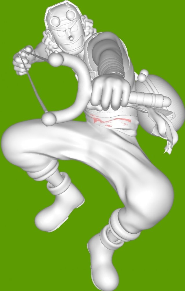 Usop Model Cetak 3D .c4d .max .obj .3ds .fbx .stl .blend 