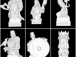 VikingChessSet 3D Print Model