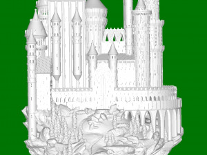 Medieval Castle Model Cetak 3D