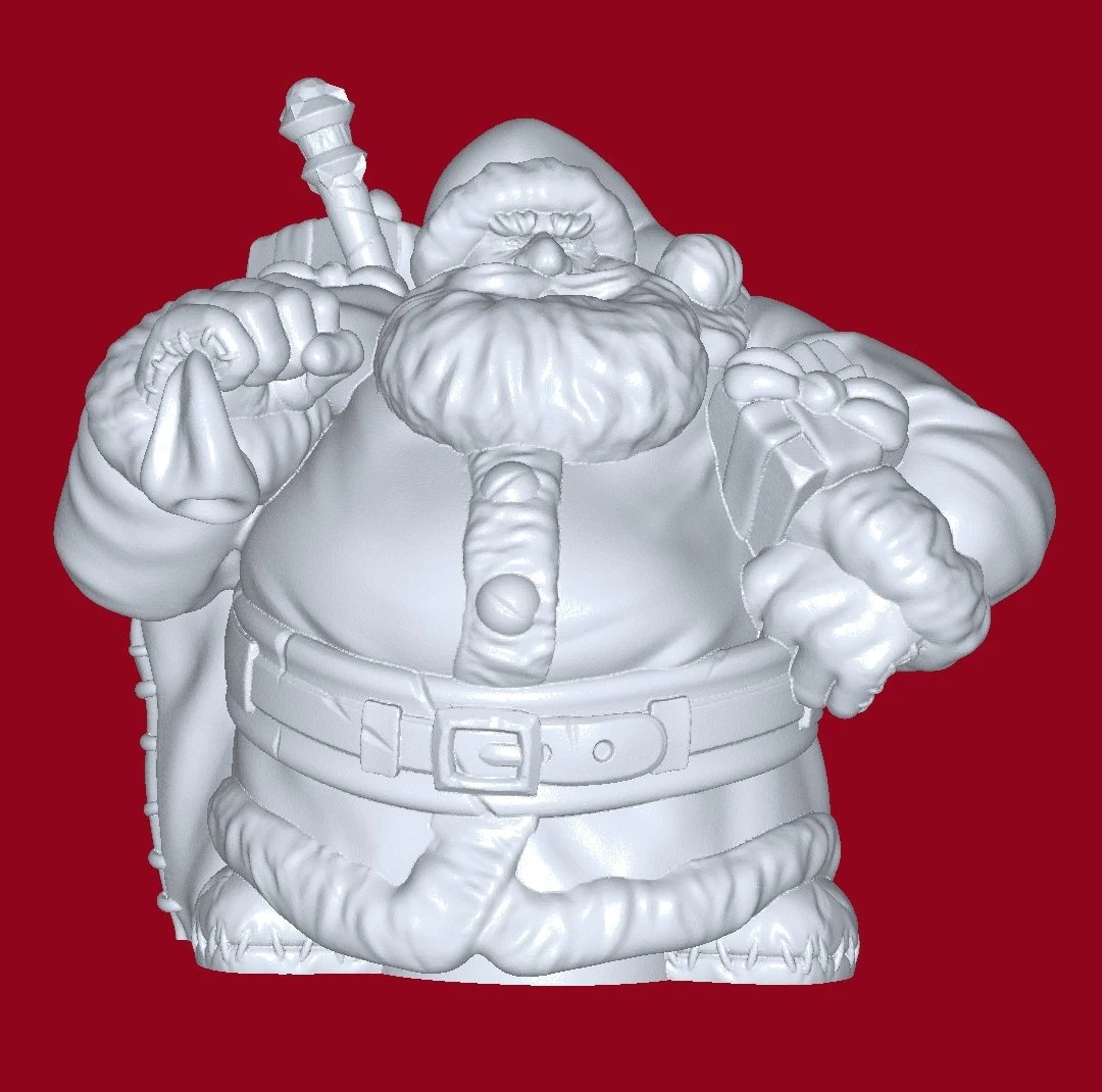 Santa 3D Print Model .c4d .max .obj .3ds .fbx .stl .blend 