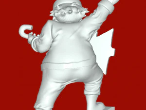 Santa with a guitar 3D Print Model