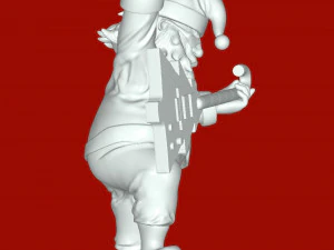 Santa with a guitar 3D Print Model
