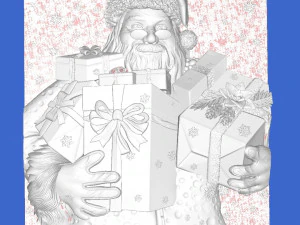 Санта 3D Принт Модель