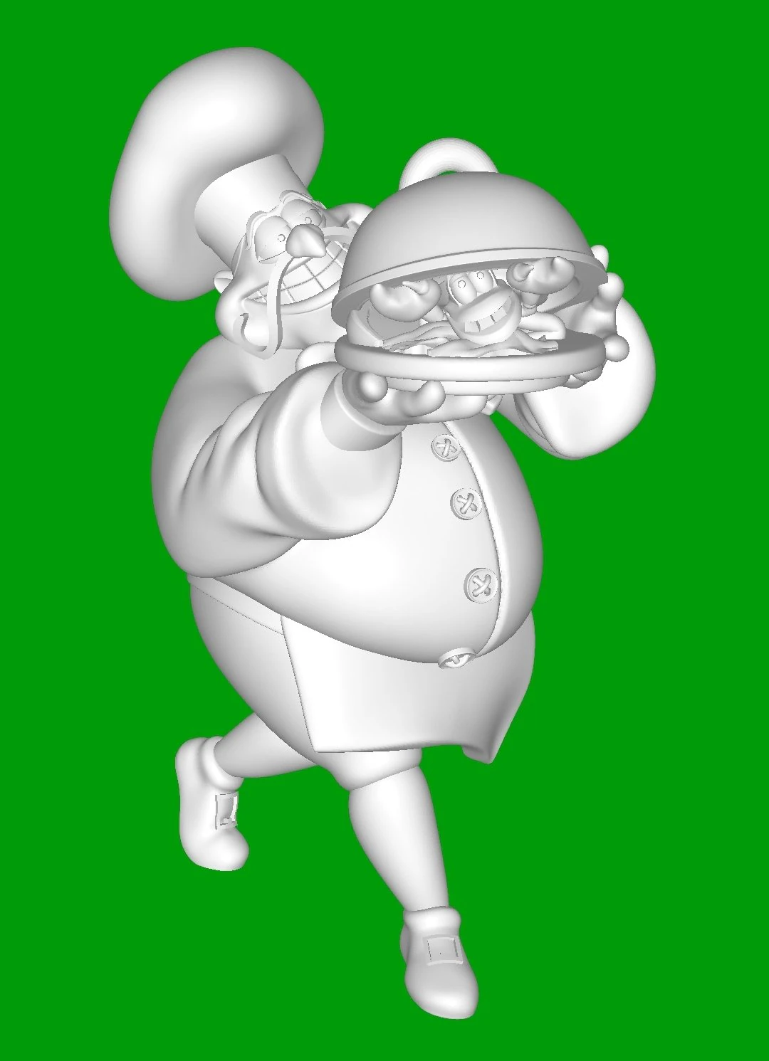 Chef 3D Print Model .c4d .max .obj .3ds .fbx .stl .blend