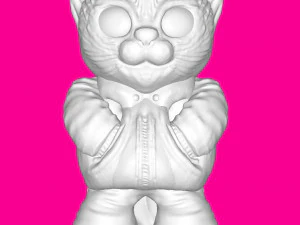 Havalı Kedi 3D Baskı Modeli