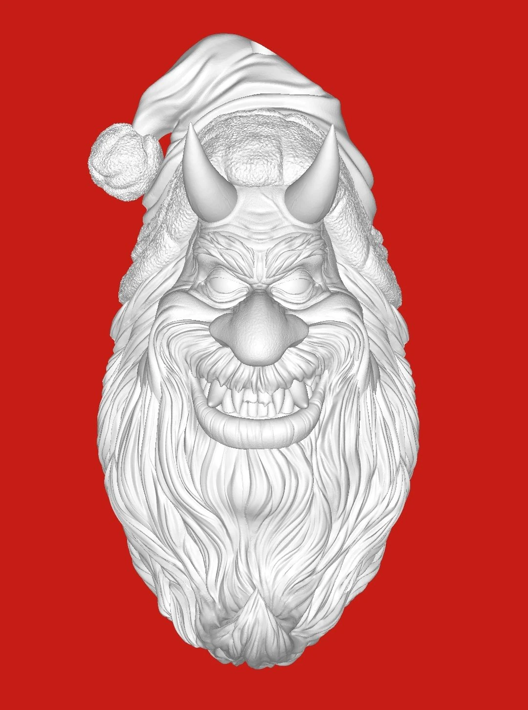 SATAN CLAUS 3D Print Model .c4d .max .obj .3ds .fbx .stl .blend 