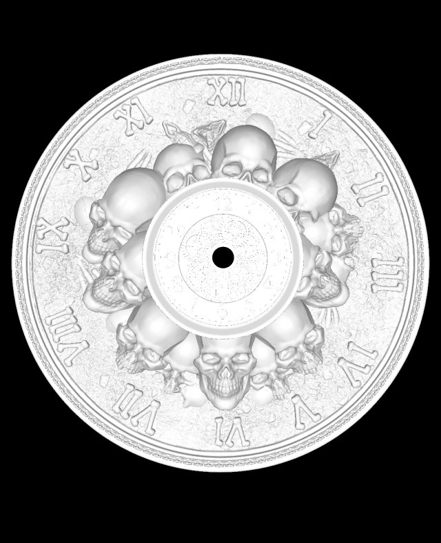 SkullClock Model do druku 3D .c4d .max .obj .3ds .fbx .stl .blend 