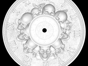 SkullClock Modello di stampa 3D