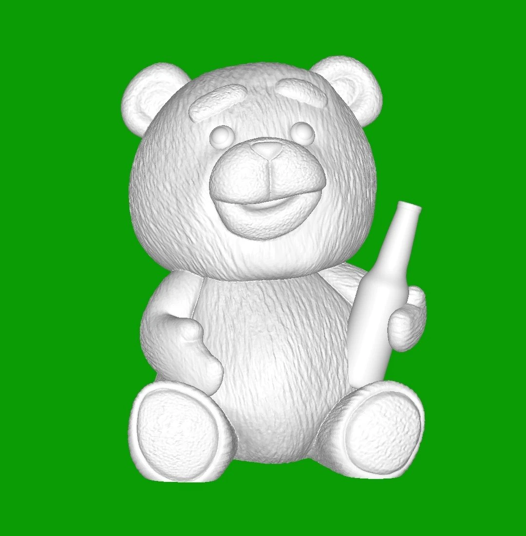TedWithBeer 3D Print Model .c4d .max .obj .3ds .fbx .stl .blend 