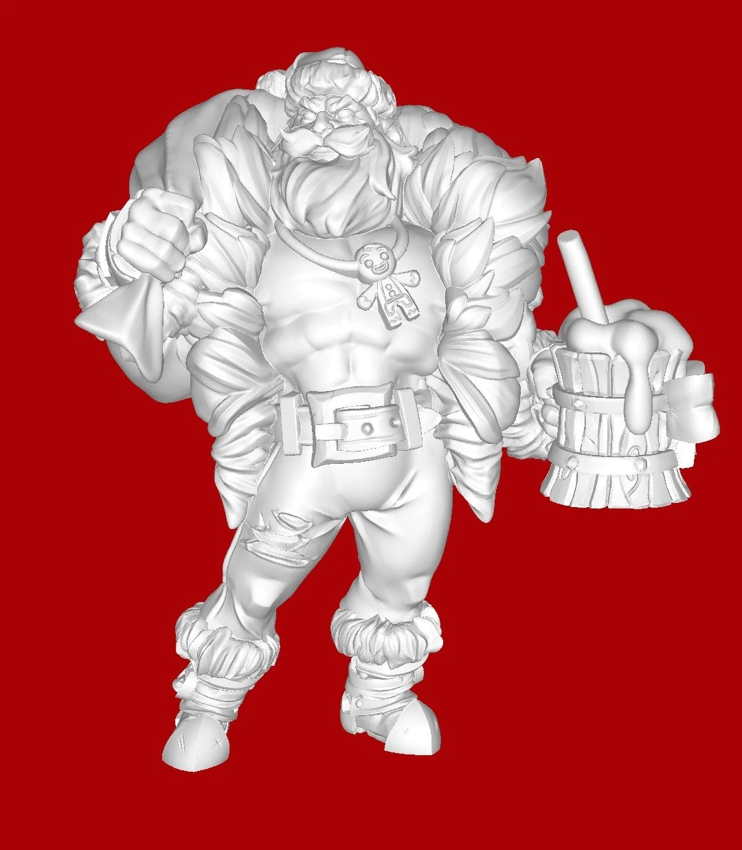 Sexy Santa 3D Print Model .c4d .max .obj .3ds .fbx .stl .blend 