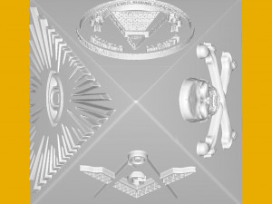 Masonic-illuminati-pyramid 3Dプリントモデル