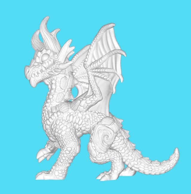 Dragon 3D Print Model .c4d .max .obj .3ds .fbx .stl .blend 