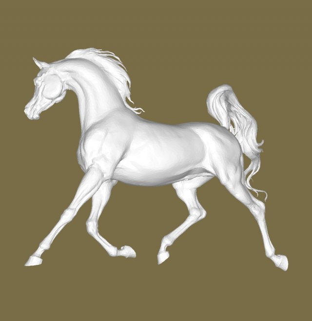Arabian hors 3D Baskı Modeli .c4d .max .obj .3ds .fbx .stl .blend