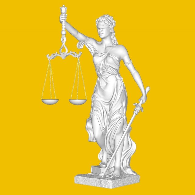 Justice 3D Print Model .c4d .max .obj .3ds .fbx .stl .blend 