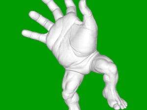 मानव ब्रश 3D प्रिंट मॉडल