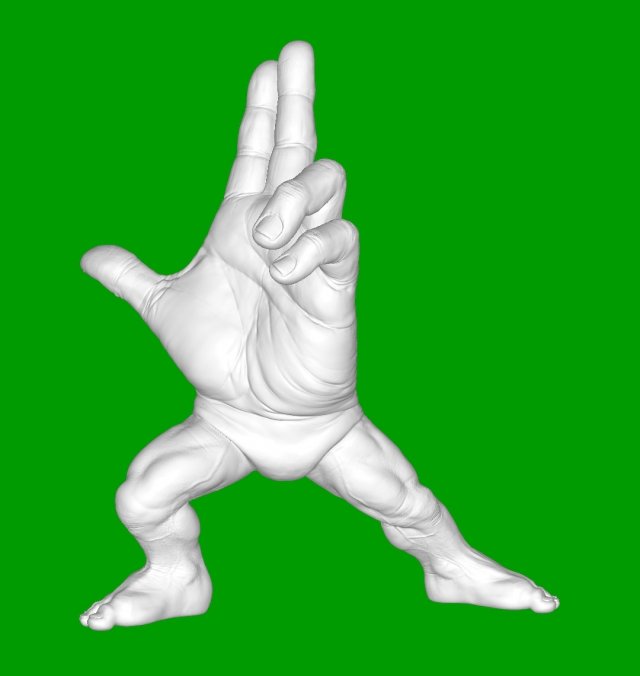 Human brush 3D-printmodel .c4d .max .obj .3ds .fbx .stl .blend 