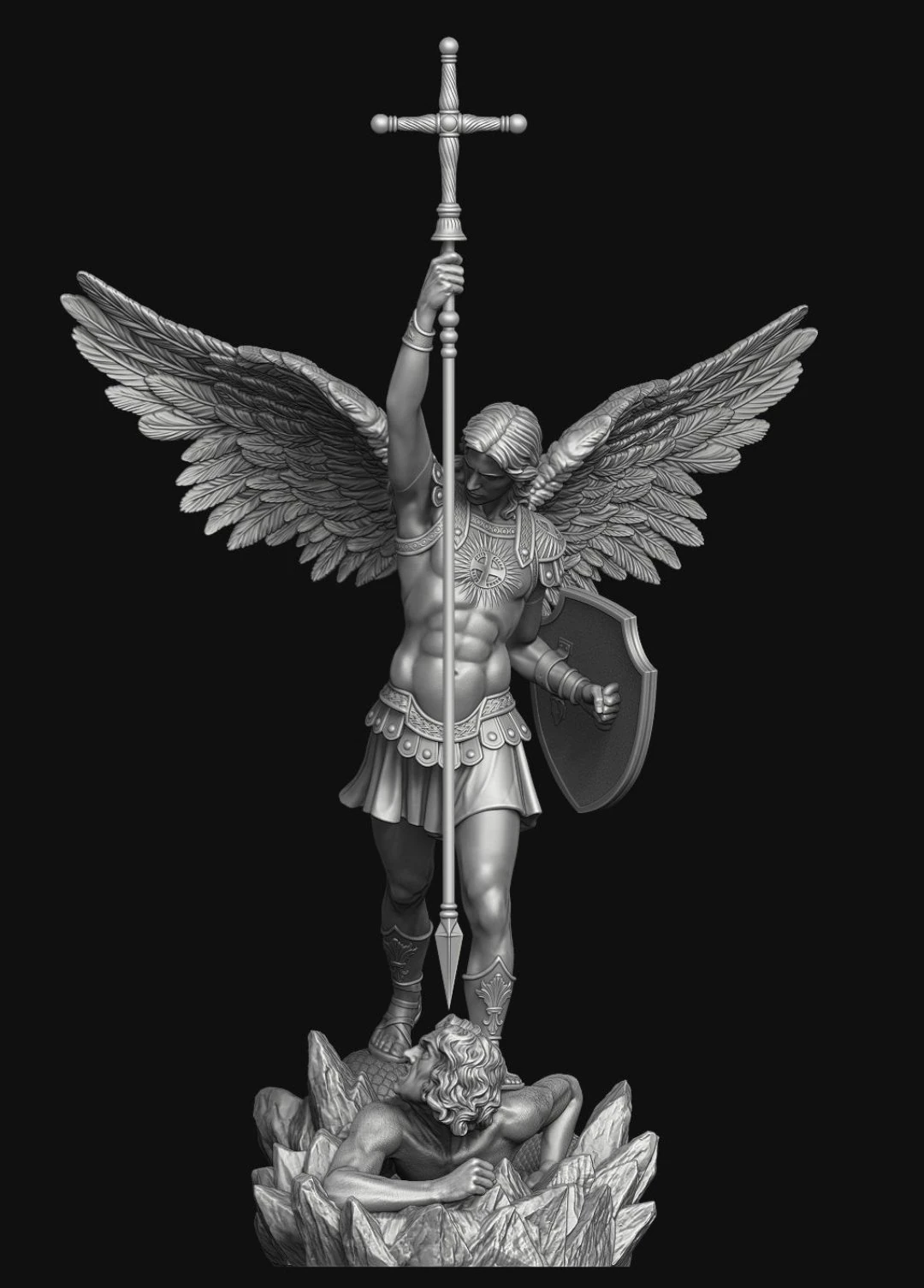 Archangel Michael 3D Print Model .c4d .max .obj .3ds .fbx .stl .blend