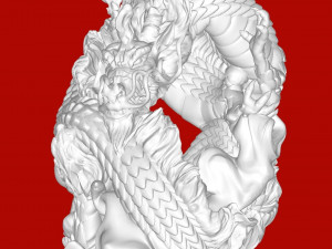 Chinese Dragon Wine Holder 3D Baskı Modeli
