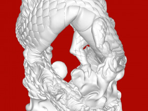 Chinese Dragon Wine Holder 3D Baskı Modeli