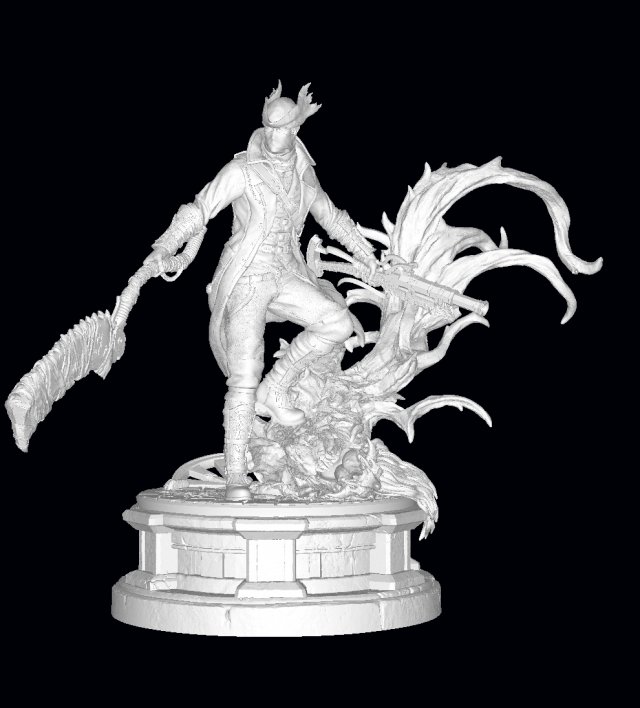 Hunter - Bloodborne 3D Print Model .c4d .max .obj .3ds .fbx .stl .blend 