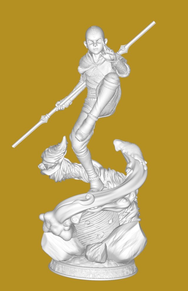 Aang from Avatar Model Cetak 3D .c4d .max .obj .3ds .fbx .stl .blend 
