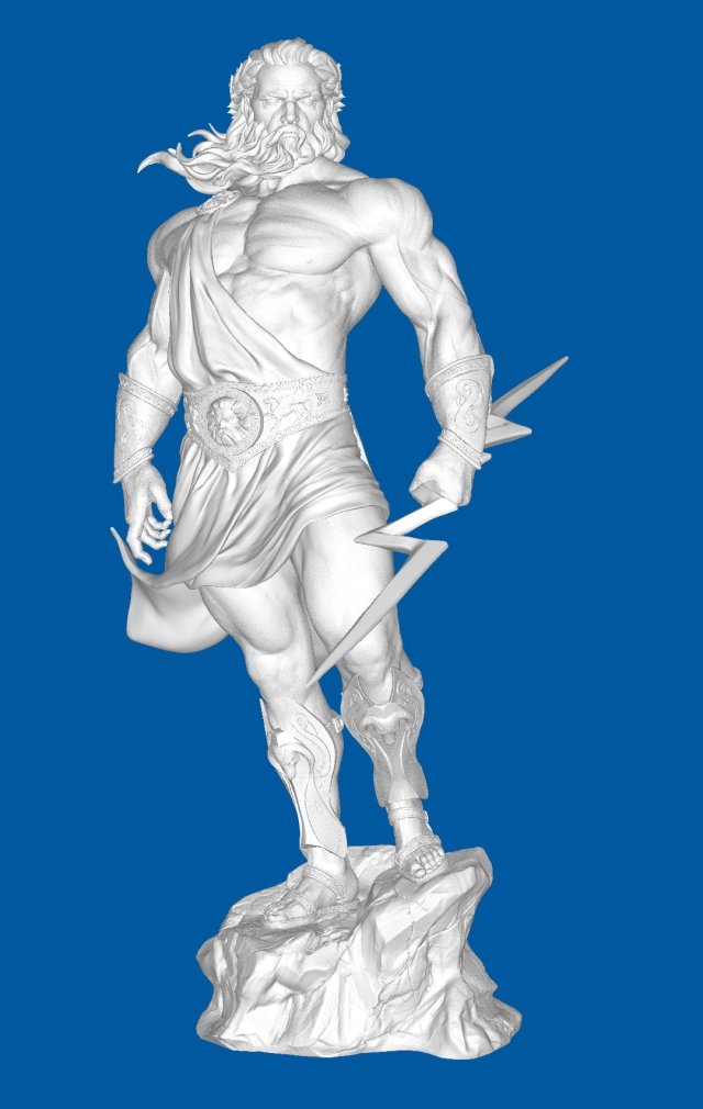 Zeus 3D 프린트 모델 .c4d .max .obj .3ds .fbx .stl .blend 