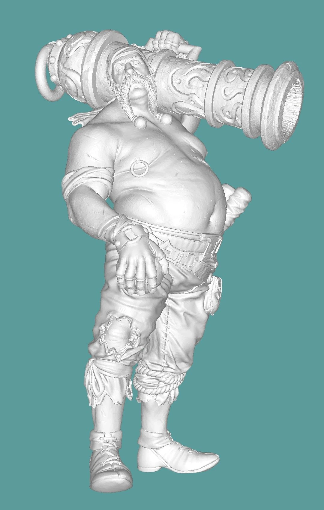 Pirate 3D Print Model .c4d .max .obj .3ds .fbx .stl .blend