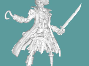 Skeleton Pirate 3D Print Model