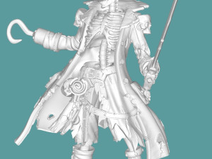 Skeleton Pirate 3D Print Model