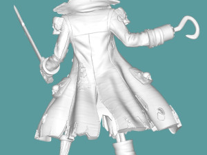 Skeleton Pirate 3D Print Model