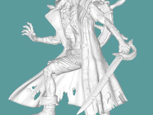 Zombie Pirate 3D Print Model
