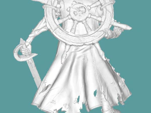 Zombie Pirate 3D Print Model