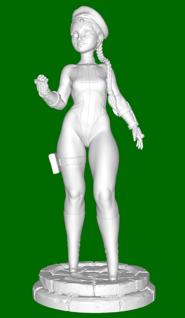 Cammy 3Dプリントモデル .c4d .max .obj .3ds .fbx .stl .blend 