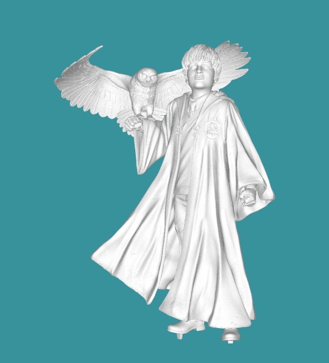 Harry Potter with Savoy 3D Print Model .c4d .max .obj .3ds .fbx .stl .blend 