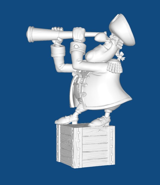 Captain Smiollett Model Cetak 3D .c4d .max .obj .3ds .fbx .stl .blend 