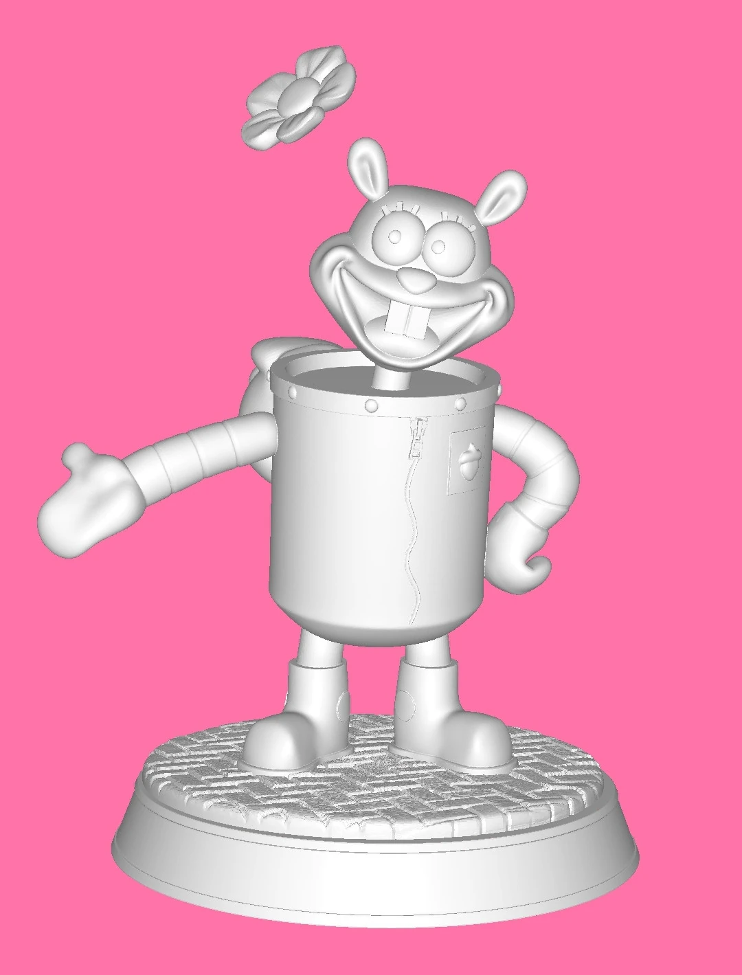 Sandy Cheeks 3D Print Model .c4d .max .obj .3ds .fbx .stl .blend 